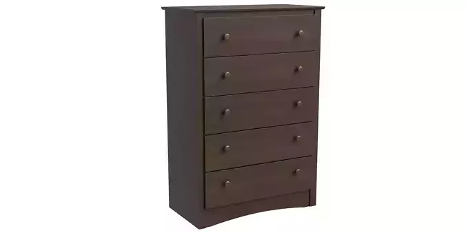 Tall 5 Drawers Wooden Chest