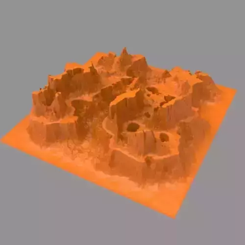 Mountain Terrain Landscape 2 3D print model