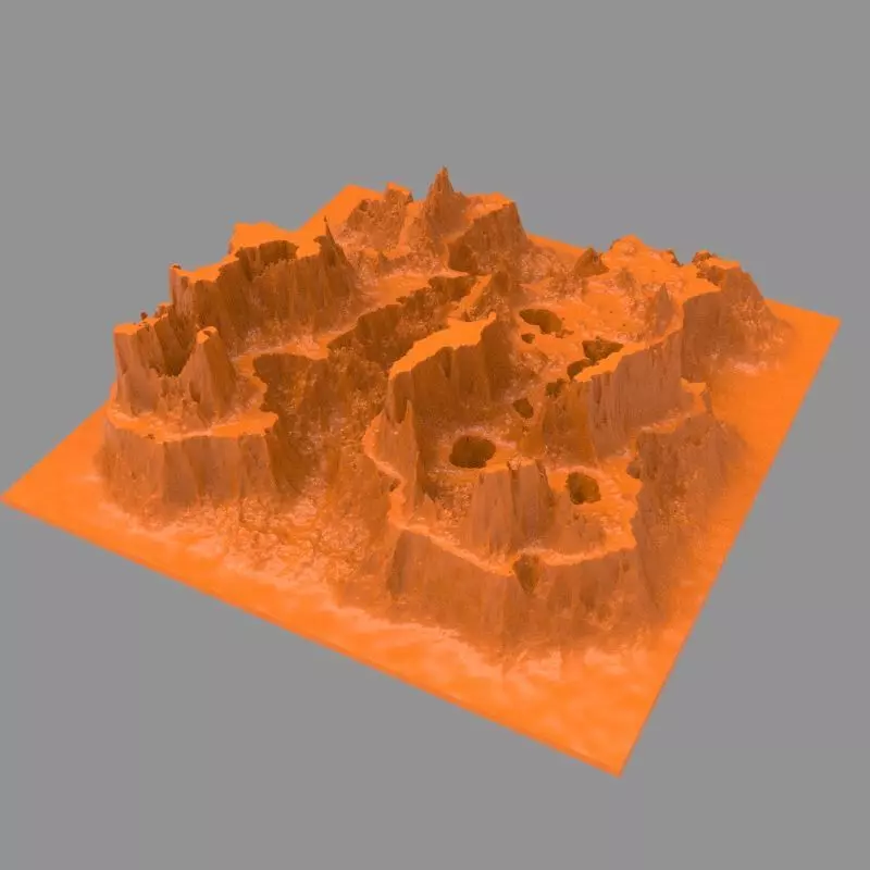 Mountain Terrain Landscape 2 3D print model_0