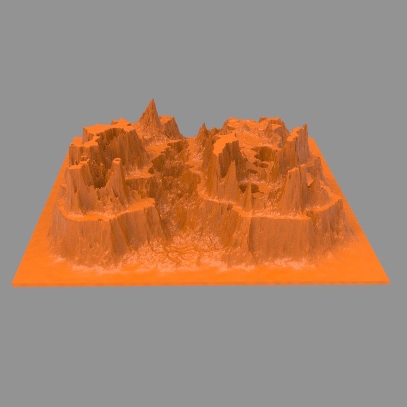Mountain Terrain Landscape 2 3D print model_1