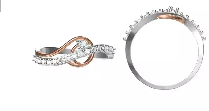 Light Weight Wedding Engagement Women Ring STL JCD Details