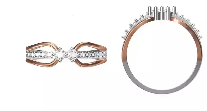 Light Weight Wedding Engagement Women Ring STL JCD Details