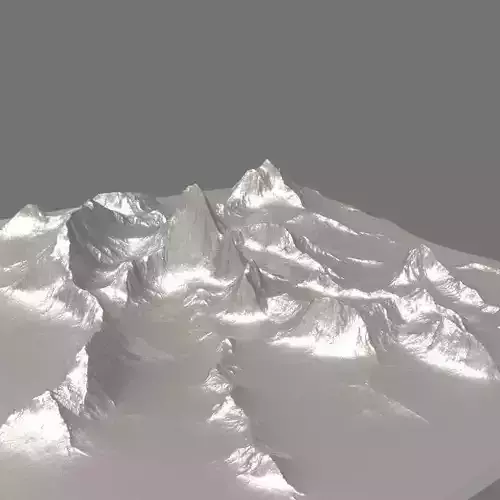 Mountain Terrain Landscape 3D print model