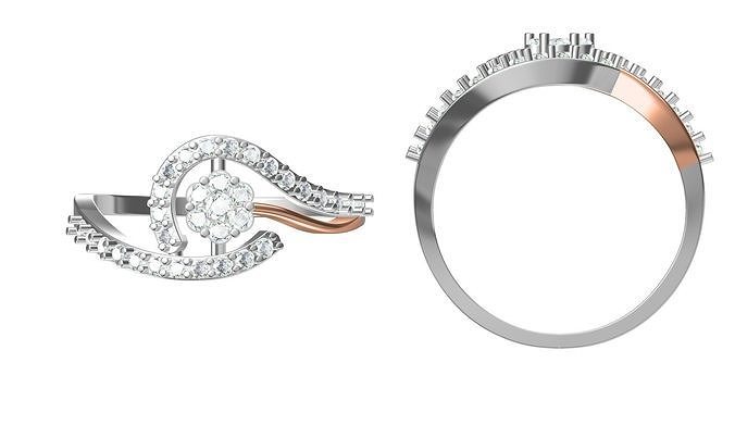 Light Weight Wedding Engagement Women Ring STL JCD Details 3D print model