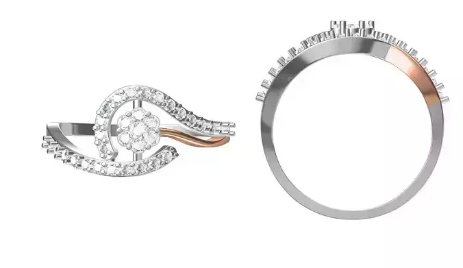 Light Weight Wedding Engagement Women Ring STL JCD Details