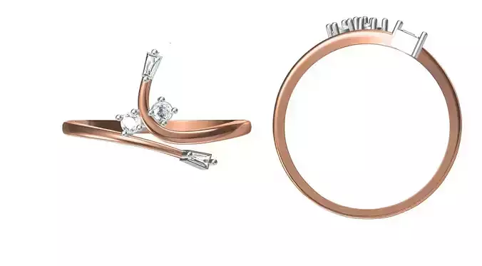 Light Weight Wedding Engagement Women Ring STL JCD Details