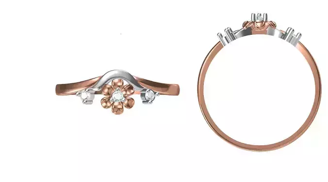 Light Weight Wedding Engagement Women Ring STL JCD Details