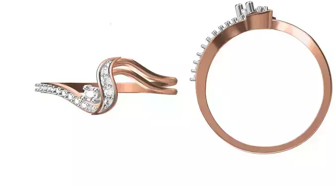 Light Weight Wedding Engagement Women Ring STL JCD Details