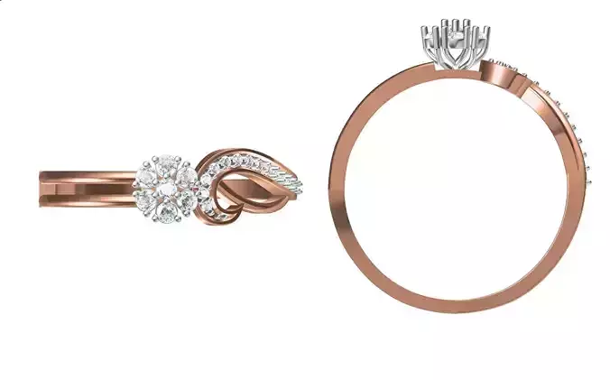 Light Weight Wedding Engagement Women Ring STL JCD Details