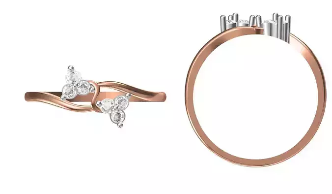 Light Weight Wedding Engagement Women Ring STL JCD Details