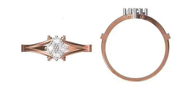 Light Weight Wedding Engagement Women Ring STL JCD Details