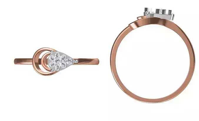 Light Weight Wedding Engagement Women Ring STL JCD Details