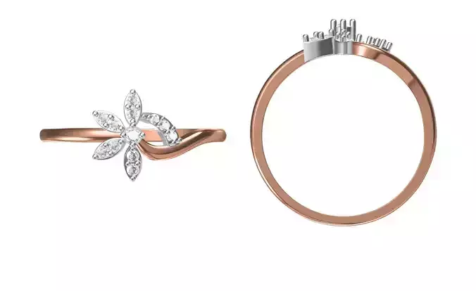 Light Weight Wedding Engagement Women Ring STL JCD Details