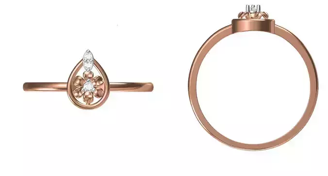 Light Weight Wedding Engagement Women Ring STL JCD Details