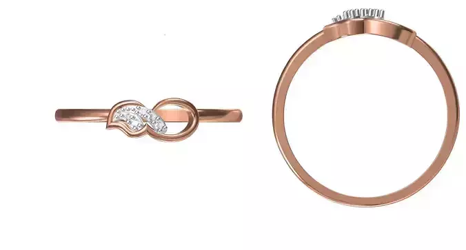 Light Weight Wedding Engagement Women Ring STL JCD Details