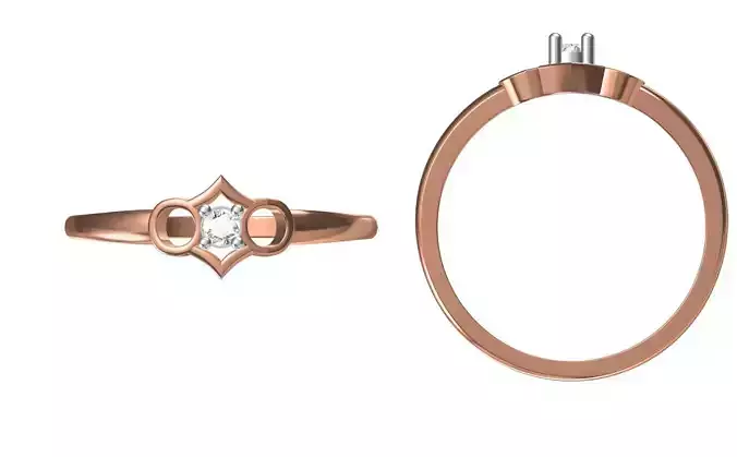 Light Weight Wedding Engagement Women Ring STL JCD Details