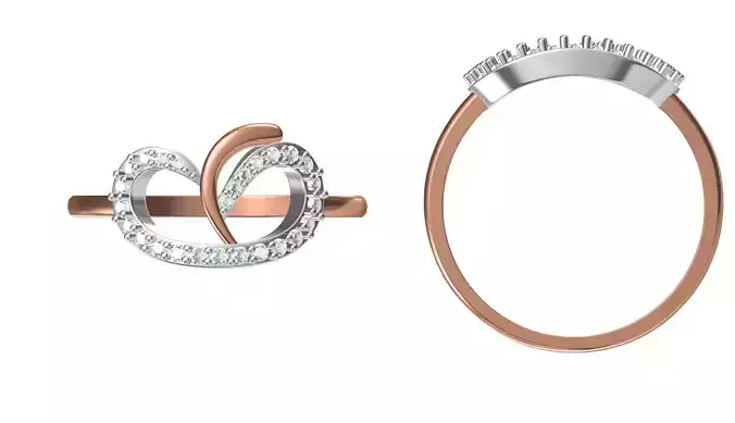 Light Weight Wedding Engagement Women Ring STL JCD Details