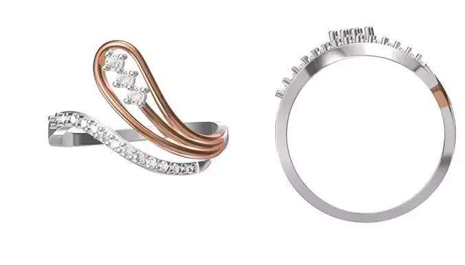 Light Weight Wedding Engagement Women Ring STL JCD Details