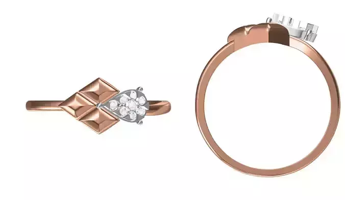 Light Weight Wedding Engagement Women Ring STL JCD Details