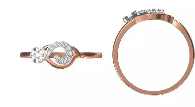 Light Weight Wedding Engagement Women Ring STL JCD Details