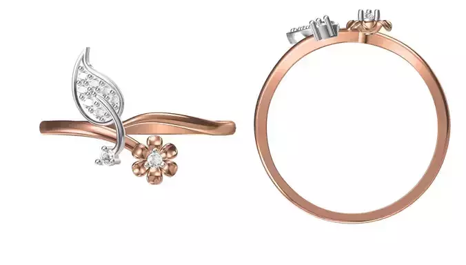 Light Weight Wedding Engagement Women Ring STL JCD Details