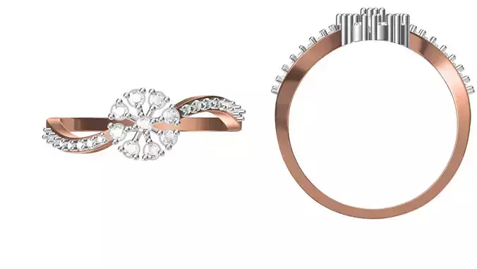 Light Weight Wedding Engagement Women Ring STL JCD Details