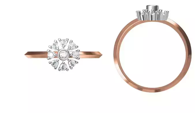 Light Weight Wedding Engagement Women Ring STL JCD Details