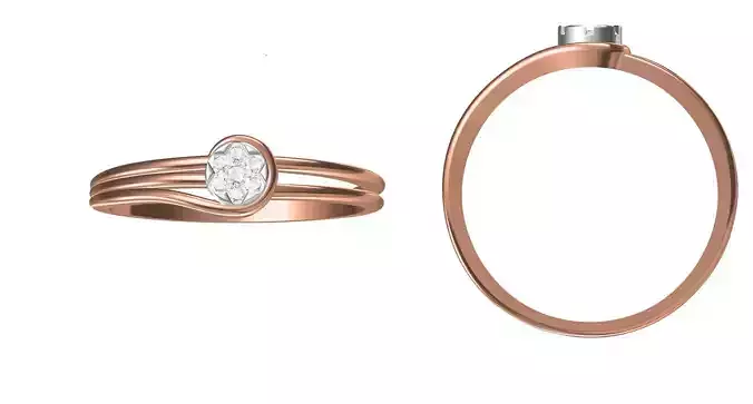 Light Weight Wedding Engagement Women Ring STL JCD Details