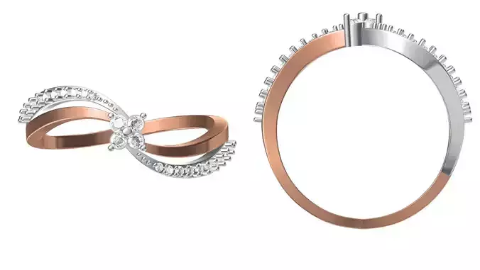 Light Weight Wedding Engagement Women Ring STL JCD Details