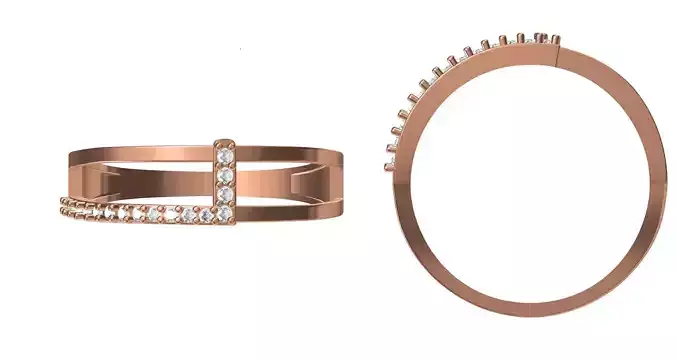 Light Weight Wedding Engagement Women Ring STL JCD Details