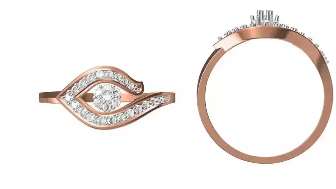 Light Weight Wedding Engagement Women Ring STL JCD Details 3D print model