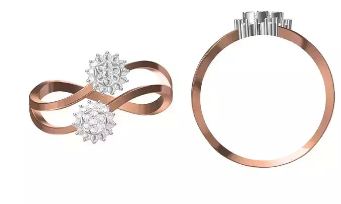 Light Weight Wedding Engagement Women Ring STL JCD Details 3D print model
