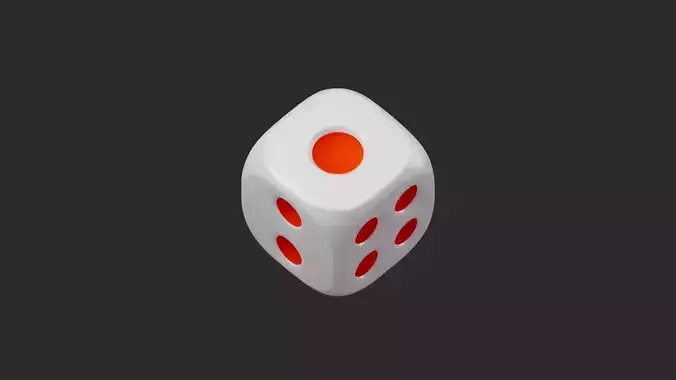 Cartoon Dice  Low-poly 3D model Low-poly 3D model