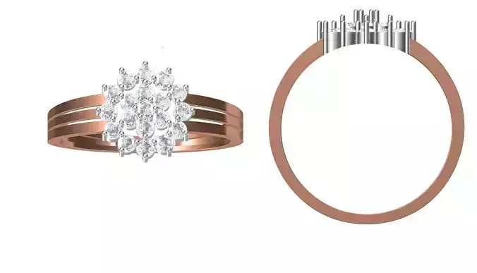 Light Weight Wedding Engagement Women Ring STL JCD Details 3D print model