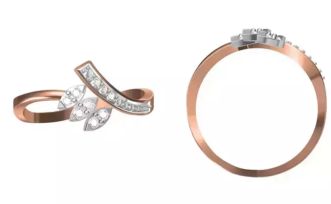 Light Weight Wedding Engagement Women Ring STL JCD Details 3D print model