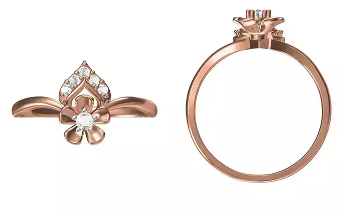 Light Weight Wedding Engagement Women Ring STL JCD Details