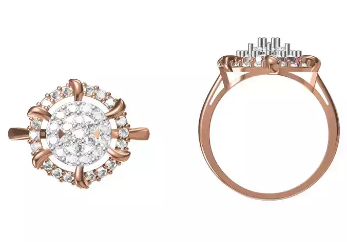 Light Weight Wedding Engagement Women Ring STL JCD Details