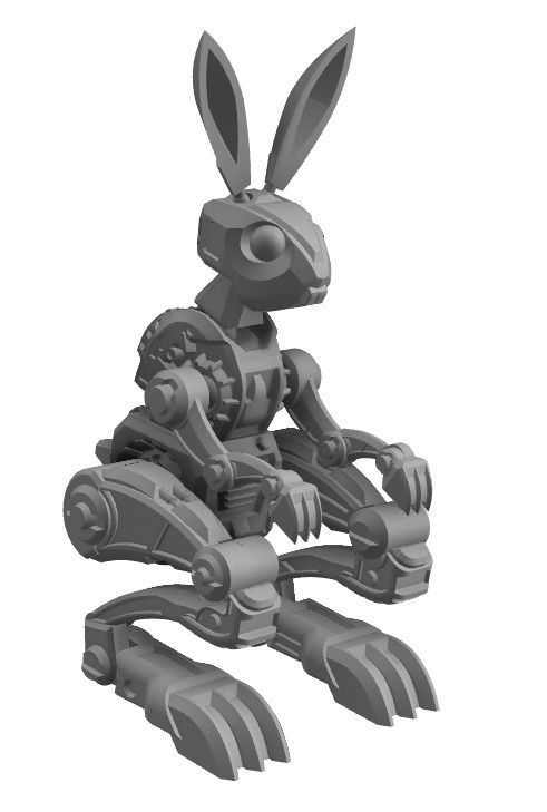 Original mechanical rabbit B-REX 3D models 3D print model_2