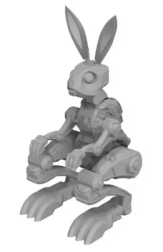 Original mechanical rabbit B-REX 3D models