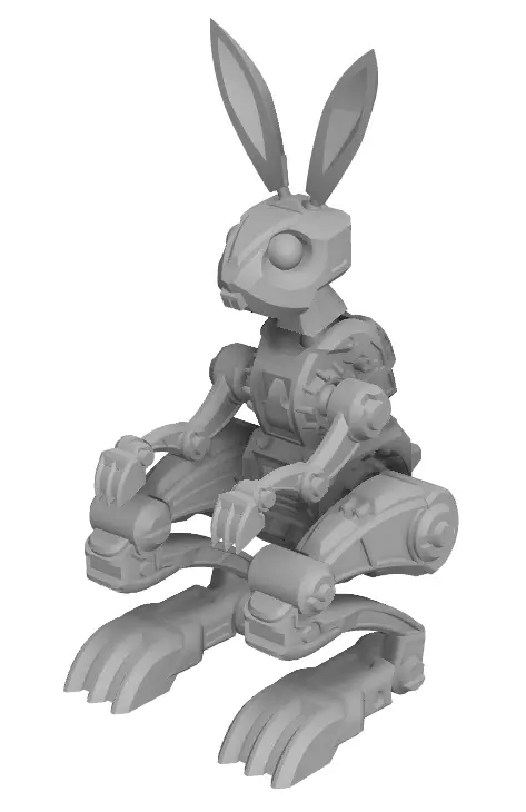 Original mechanical rabbit B-REX 3D models 3D print model_0