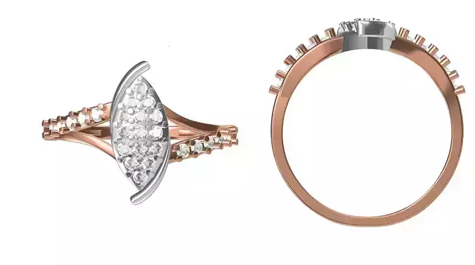 Light Weight Wedding Engagement Women Ring STL JCD Details 3D print model