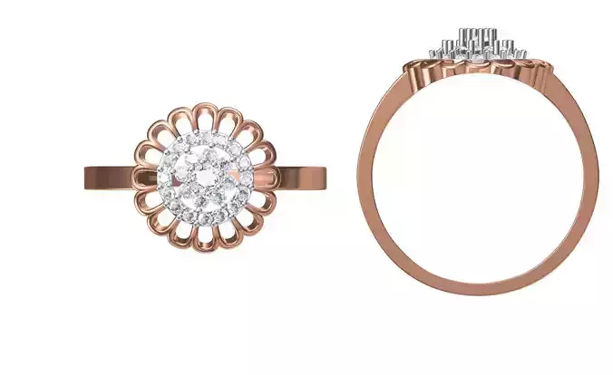 Light Weight Wedding Engagement Women Ring STL JCD Details 3D print model