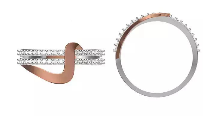 Light Weight Wedding Engagement Women Ring STL JCD Details 3D print model