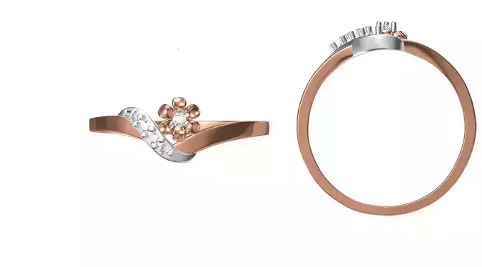 Light Weight Wedding Engagement Women Ring STL JCD Details 3D print model