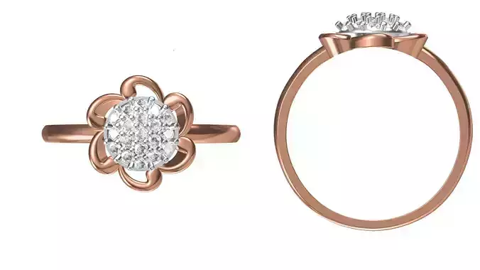 Light Weight Wedding Engagement Women Ring STL JCD Details 3D print model