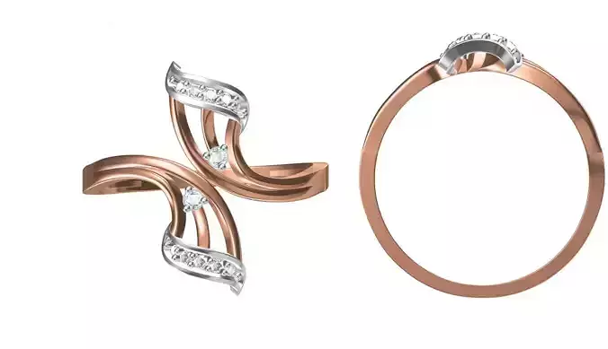 Light Weight Wedding Engagement Women Ring STL JCD Details