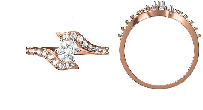 Light Weight Wedding Engagement Women Ring STL JCD Details 3D model 3D ...