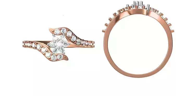 Light Weight Wedding Engagement Women Ring STL JCD Details