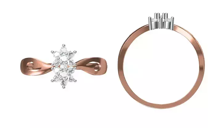 Light Weight Wedding Engagement Women Ring STL JCD Details