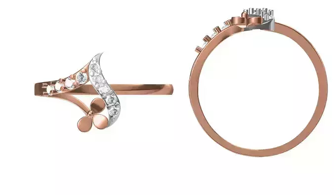 Light Weight Wedding Engagement Women Ring STL JCD Details